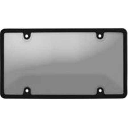 CRUISER ACCESSORIES Cruiser Accessories 62052 Tuf Combo License Plate Frame and Bubble Shield; Black And Smoke 62052